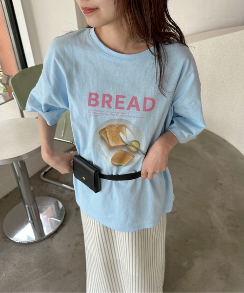 PILIT(ピリット)の「カラフルCAFEプリントTee(Tシャツ/カットソー・レディース・ブルー/ラベンダー/ピンク・MEDIUM)」の20枚目の写真