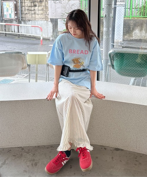 PILIT(ピリット)の「カラフルCAFEプリントTee(Tシャツ/カットソー・レディース・ブルー/ラベンダー/ピンク・MEDIUM)」の22枚目の写真