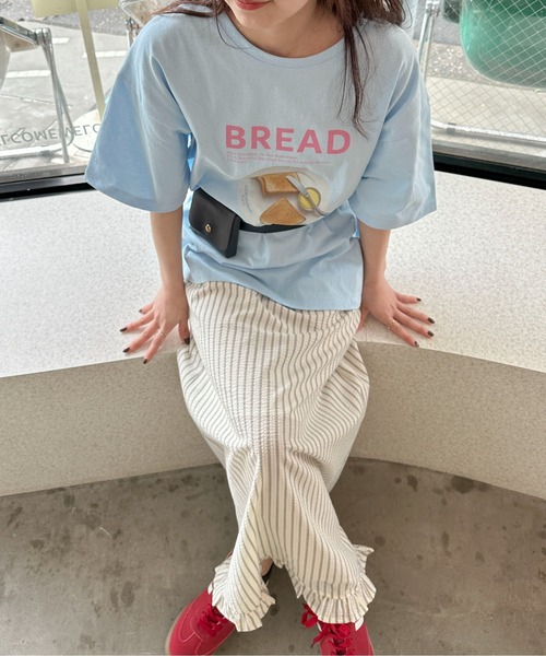 PILIT(ピリット)の「カラフルCAFEプリントTee(Tシャツ/カットソー・レディース・ブルー/ラベンダー/ピンク・MEDIUM)」の21枚目の写真