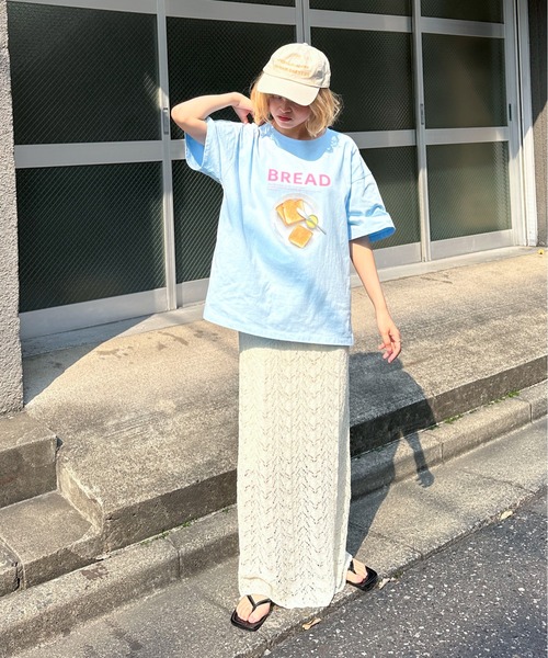 PILIT(ピリット)の「カラフルCAFEプリントTee(Tシャツ/カットソー・レディース・ブルー/ラベンダー/ピンク・MEDIUM)」の11枚目の写真