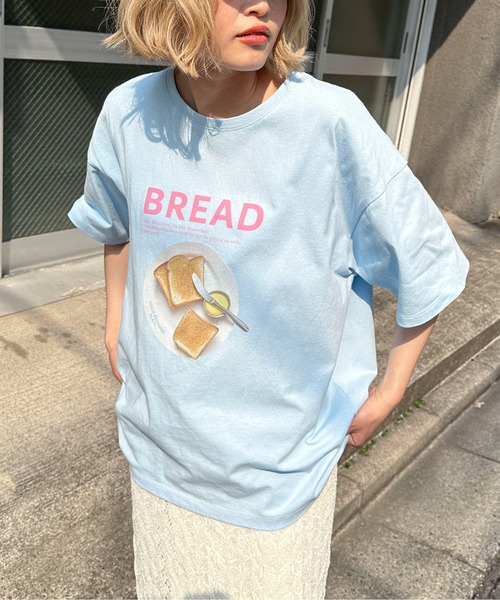 PILIT(ピリット)の「カラフルCAFEプリントTee(Tシャツ/カットソー・レディース・ブルー/ラベンダー/ピンク・MEDIUM)」の13枚目の写真