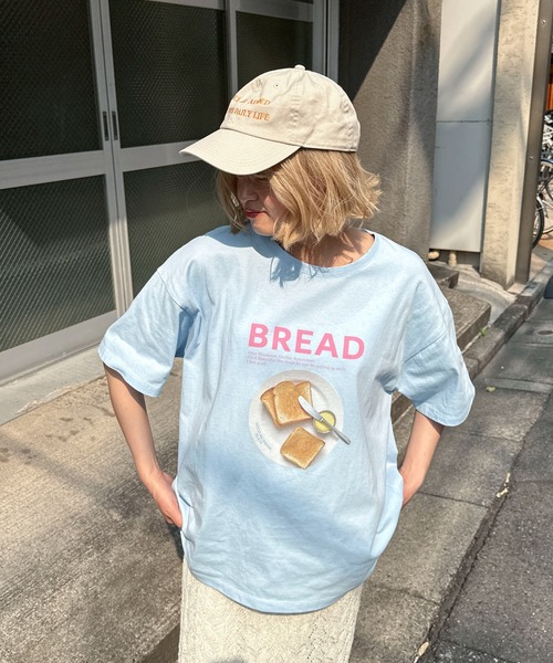 PILIT(ピリット)の「カラフルCAFEプリントTee(Tシャツ/カットソー・レディース・ブルー/ラベンダー/ピンク・MEDIUM)」の15枚目の写真