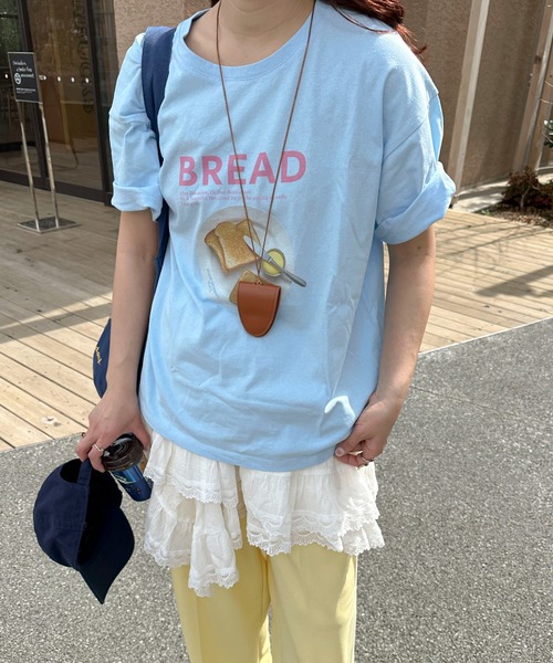 PILIT(ピリット)の「カラフルCAFEプリントTee(Tシャツ/カットソー・レディース・ブルー/ラベンダー/ピンク・MEDIUM)」の7枚目の写真