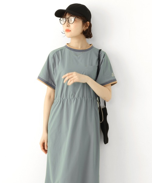 KRIFF MAYER Lady's Collection（クリフメイヤーレディースコレクション）の「【シルエット2WAY】ストレッチナイロンリブワンピ（ワンピース・レディース・ライトブラウン/カラフル/ブルー/ライトグレー/ブラック・LARGE/MEDIUM）」の5枚目の写真