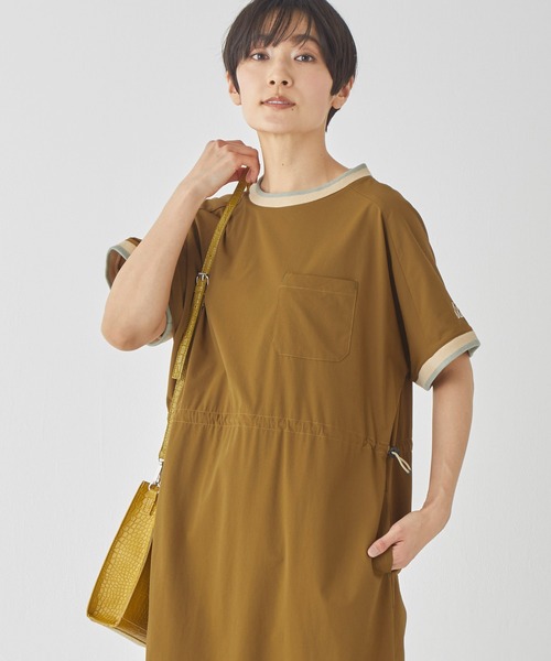 KRIFF MAYER Lady's Collection（クリフメイヤーレディースコレクション）の「【シルエット2WAY】ストレッチナイロンリブワンピ（ワンピース・レディース・ライトブラウン/カラフル/ブルー/ライトグレー/ブラック・LARGE/MEDIUM）」の4枚目の写真