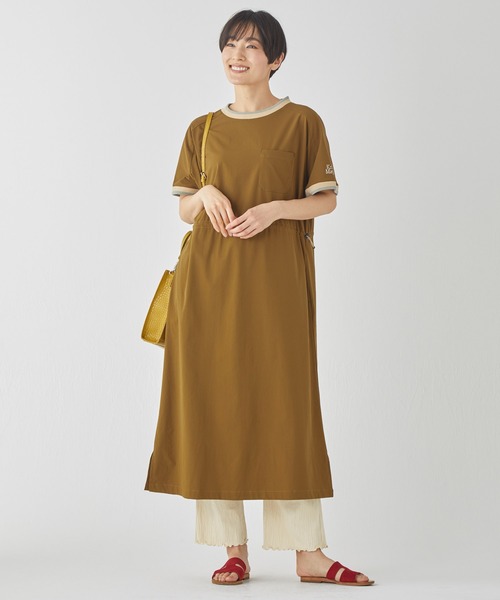 KRIFF MAYER Lady's Collection（クリフメイヤーレディースコレクション）の「【シルエット2WAY】ストレッチナイロンリブワンピ（ワンピース・レディース・ライトブラウン/カラフル/ブルー/ライトグレー/ブラック・LARGE/MEDIUM）」の9枚目の写真