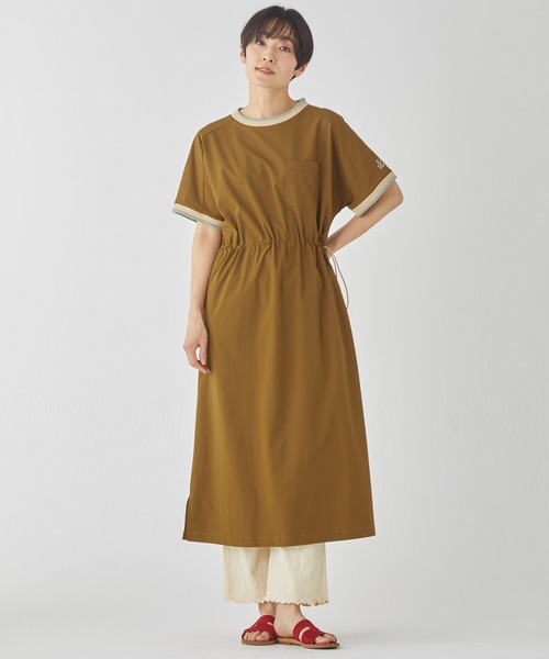 KRIFF MAYER Lady's Collection（クリフメイヤーレディースコレクション）の「【シルエット2WAY】ストレッチナイロンリブワンピ（ワンピース・レディース・ライトブラウン/カラフル/ブルー/ライトグレー/ブラック・LARGE/MEDIUM）」の13枚目の写真