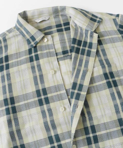 URBAN RESEARCH DOORS（アーバンリサーチドアーズ）の「カラミ織ロングスリーブチェックシャツ（シャツ/ブラウス・メンズ・ブラック系その他/グリーン系その他/ブルー系その他・MEDIUM/LARGE）」の16枚目の写真