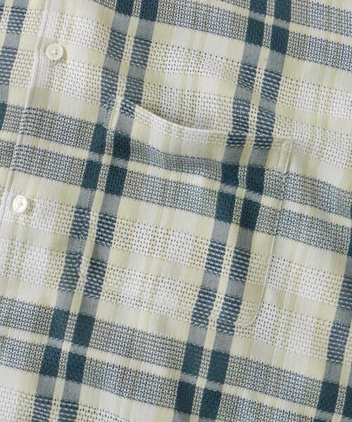 URBAN RESEARCH DOORS（アーバンリサーチドアーズ）の「カラミ織ロングスリーブチェックシャツ（シャツ/ブラウス・メンズ・ブラック系その他/グリーン系その他/ブルー系その他・MEDIUM/LARGE）」の17枚目の写真