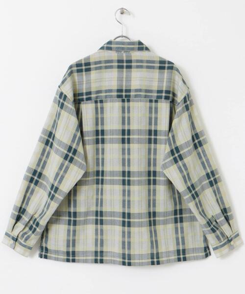 URBAN RESEARCH DOORS（アーバンリサーチドアーズ）の「カラミ織ロングスリーブチェックシャツ（シャツ/ブラウス・メンズ・ブラック系その他/グリーン系その他/ブルー系その他・MEDIUM/LARGE）」の18枚目の写真