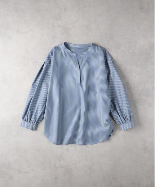Right-on(ライトオン)の「Other(ソノタ)【レディース】ブロードスキッパーブラウス(シャツ/ブラウス・レディース・ネイビー×ホワイト/ケリーグリーン/ホワイト×ネイビー・L/M)」の2枚目の写真