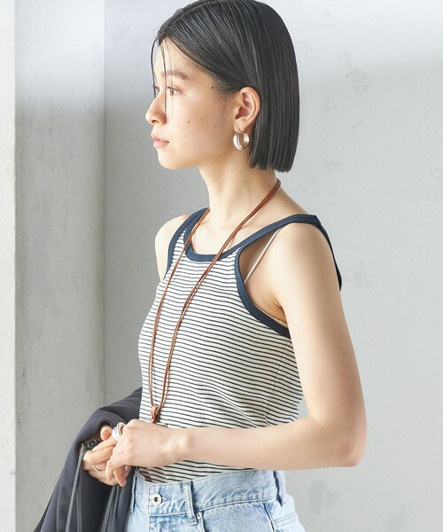MILLER(ミラー)の「【SHIPS別注】〈洗濯機可能〉miller:タンクトップ(タンクトップ・レディース・ホワイト/グリーン/ピンク/ブラウン・ONE SIZE)」の8枚目の写真