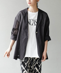 e-zakkamania stores（イーザッカマニアストアーズ）の「シアー コットンボイル テーラードシャツ（テーラードジャケット）」