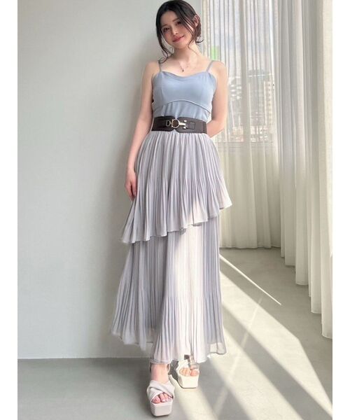 リゼクシー シフォンプリーツキャミワンピース セール】シフォンプリーツキャミワンピース(ワンピース