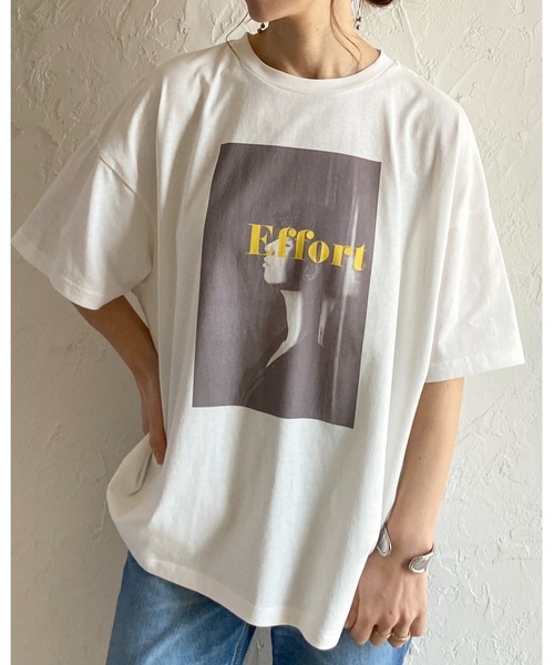 セール】オーバーサイズ半袖ロゴフォトプリントTシャツ（Tシャツ