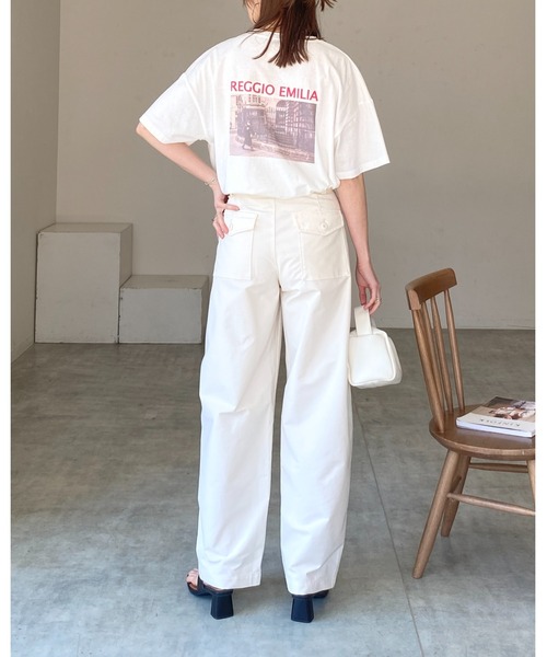 セール】オーバーサイズ半袖ロゴフォトプリントTシャツ（Tシャツ