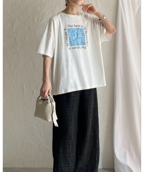 セール】オーバーサイズ半袖ロゴフォトプリントTシャツ（Tシャツ
