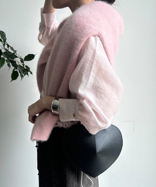 DouDou（ドゥドゥ）の「【WEB限定】ハート型バッグ（ショルダーバッグ・レディース・モカ/ブラック・FREE）」の6枚目の写真