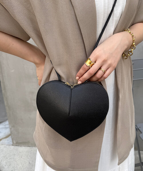DouDou（ドゥドゥ）の「【WEB限定】ハート型バッグ（ショルダーバッグ・レディース・モカ/ブラック・FREE）」の12枚目の写真