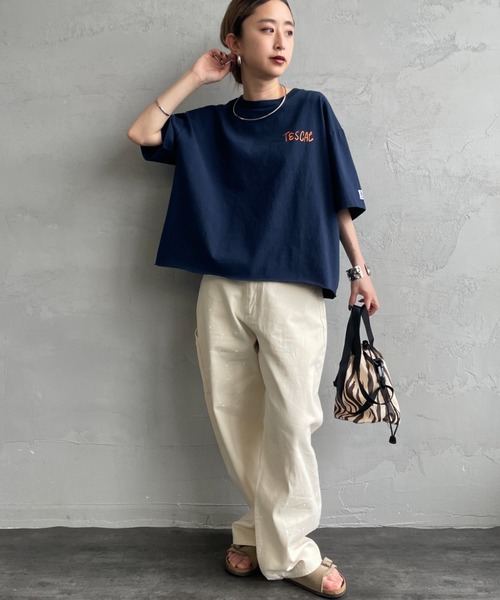 The Endless Summer（エンドレスサマー）の「[THE ENDLESS SUMMER/エンドレスサマー] 別注 手書き風ロゴ BUHIバックプリント カットオフTシャツ（Tシャツ/カットソー・レディース・ブラック/グレー/ネイビー/ホワイト・F）」の9枚目の写真