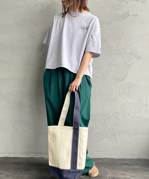 The Endless Summer（エンドレスサマー）の「[THE ENDLESS SUMMER/エンドレスサマー] 別注 手書き風ロゴ BUHIバックプリント カットオフTシャツ（Tシャツ/カットソー・レディース・ブラック/グレー/ネイビー/ホワイト・F）」の7枚目の写真