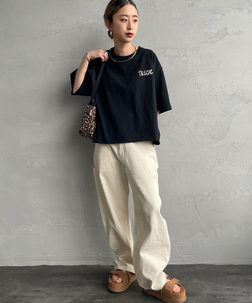 The Endless Summer（エンドレスサマー）の「[THE ENDLESS SUMMER/エンドレスサマー] 別注 手書き風ロゴ BUHIバックプリント カットオフTシャツ（Tシャツ/カットソー・レディース・ブラック/グレー/ネイビー/ホワイト・F）」の5枚目の写真