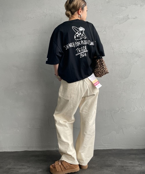 The Endless Summer（エンドレスサマー）の「[THE ENDLESS SUMMER/エンドレスサマー] 別注 手書き風ロゴ BUHIバックプリント カットオフTシャツ（Tシャツ/カットソー・レディース・ブラック/グレー/ネイビー/ホワイト・F）」の6枚目の写真