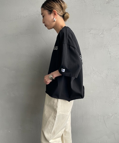 The Endless Summer（エンドレスサマー）の「[THE ENDLESS SUMMER/エンドレスサマー] 別注 手書き風ロゴ BUHIバックプリント カットオフTシャツ（Tシャツ/カットソー・レディース・ブラック/グレー/ネイビー/ホワイト・F）」の13枚目の写真