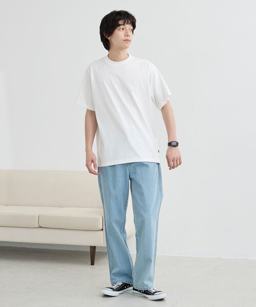 coen(コーエン)の「【WELLTECT】ロゴ刺繍Tシャツ ー吸水速乾、接触冷感、UVカット、遮熱ー(Tシャツ/カットソー・メンズ・オフホワイト/ターコイズブルー/ブラック/ダークブラウン/ダークグレー/ベージュ・S/M/L/XL)」の15枚目の写真