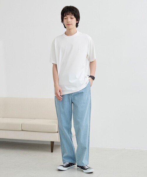 coen(コーエン)の「【WELLTECT】ロゴ刺繍Tシャツ ー吸水速乾、接触冷感、UVカット、遮熱ー(Tシャツ/カットソー・メンズ・オフホワイト/ターコイズブルー/ブラック/ダークブラウン/ダークグレー/ベージュ・S/M/L/XL)」の17枚目の写真