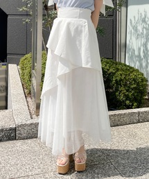 レイヤードイレヘムスカート
