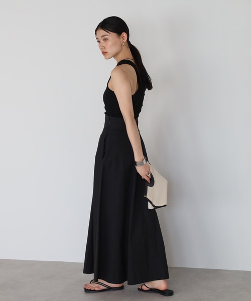 remain ワンショルダー　タンクトップ　ブラック　XS オーガニックコットン remain ワンショルダー タンクトップ ブラック XS オーガニック