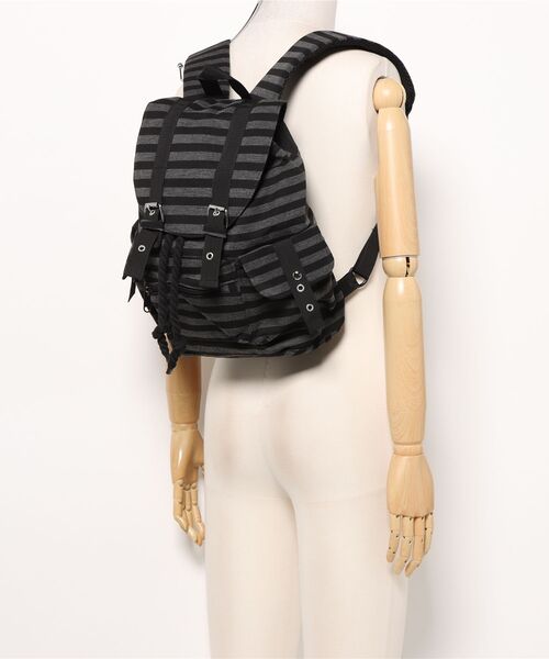 Judin(ジュディン)の「Border design flap backpack【JD】(バックパック/リュック・レディース・ブラック・FREE)」の18枚目の写真