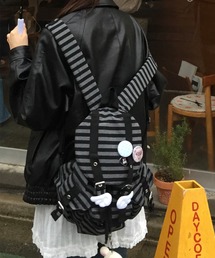 Judin（ジュディン）の「Border design flap backpack【JD】（バックパック/リュック）」