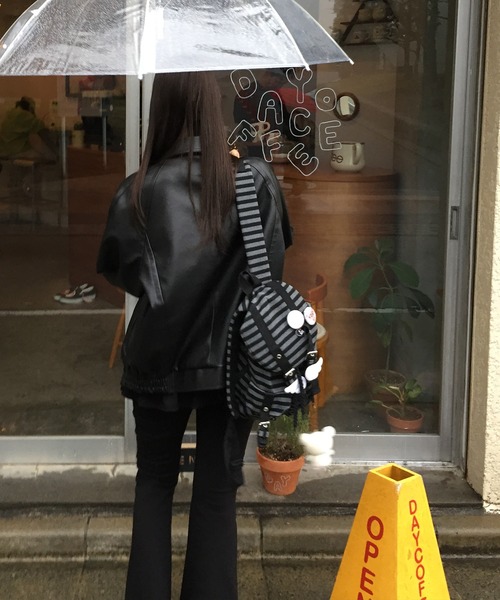 Judin(ジュディン)の「Border design flap backpack【JD】(バックパック/リュック・レディース・ブラック・FREE)」の10枚目の写真