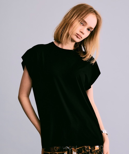 NOISE MAKER（ノイズメーカー）の「シルケットベア天竺 プルオーバー【MADE IN JAPAN】（Tシャツ/カットソー・レディース・ブラック/ホワイト・FREE）」の2枚目の写真