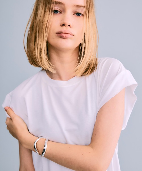 NOISE MAKER（ノイズメーカー）の「シルケットベア天竺 プルオーバー【MADE IN JAPAN】（Tシャツ/カットソー・レディース・ブラック/ホワイト・FREE）」の4枚目の写真