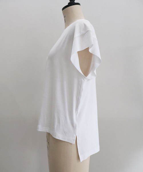 NOISE MAKER（ノイズメーカー）の「シルケットベア天竺 プルオーバー【MADE IN JAPAN】（Tシャツ/カットソー・レディース・ブラック/ホワイト・FREE）」の5枚目の写真