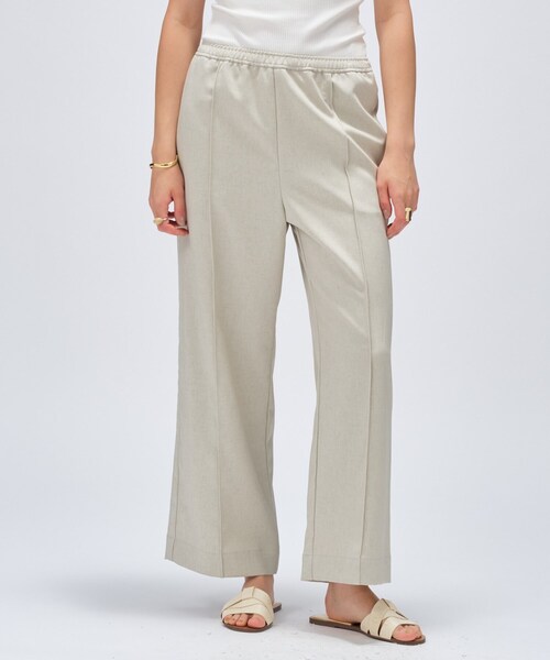 cloenc(クロエンス)の「【セットアップ/手洗い可】リネンブレンドイージーパンツ(その他パンツ・レディース・オフホワイト/ブラウン系/ダークグレー/ライトグリーン・02/01/03)」の11枚目の写真