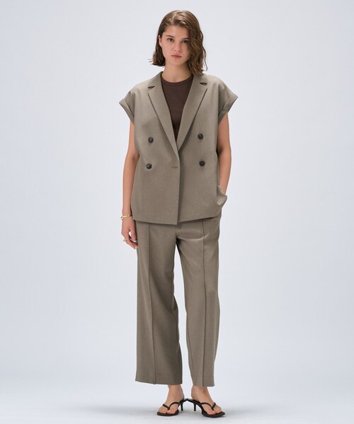 cloenc(クロエンス)の「【セットアップ/手洗い可】リネンブレンドイージーパンツ(その他パンツ・レディース・オフホワイト/ブラウン系/ダークグレー/ライトグリーン・02/01/03)」の19枚目の写真