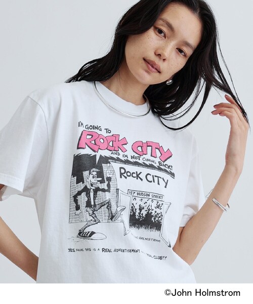 GALLEST（ギャレスト）の「【GOOD ROCK SPEED×JOHN HOLMSTROM】ROCK CITY T－SHIRT（Tシャツ/カットソー・レディース・ホワイト・38）」の3枚目の写真