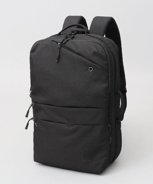 fulcro(フルクロ)の「fulcro フルクロ 撥水 14ポケット バックパック プロ ビジネスリュック A4サイズ・15インチPC収納対応 Explorerシリーズ 16-25L(バックパック/リュック・メンズ・ブラック・FREE)」の8枚目の写真