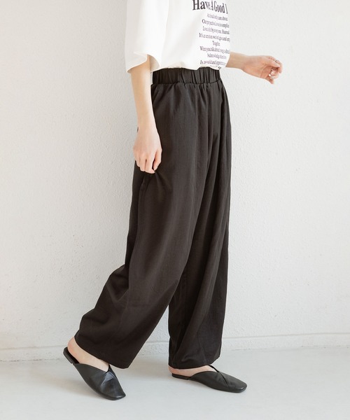 MAISON DE THERESE（メゾン ド テレーズ）の「ゆったりハーレムワイドパンツ（9分丈）（その他パンツ・レディース・アイボリー/モカ/グレイッシュブルー/ブラック/カーキ/ネイビー・L/M）」の21枚目の写真