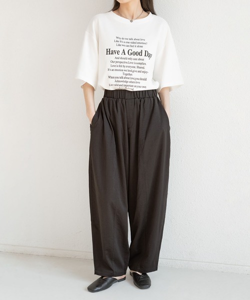 MAISON DE THERESE（メゾン ド テレーズ）の「ゆったりハーレムワイドパンツ（9分丈）（その他パンツ・レディース・アイボリー/モカ/グレイッシュブルー/ブラック/カーキ/ネイビー・L/M）」の20枚目の写真