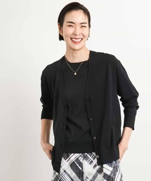 MICHEL KLEIN（ミッシェル・クラン）の「[アンサンブル対応/接触冷感]Vネックニットカーディガン（カーディガン/ボレロ）」