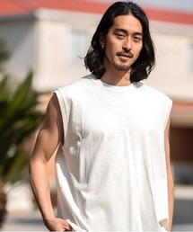 『JEMORGAN LONG JOHNS/ジェーイーモーガンロングジョーンズ』16/- OE天竺ピグメントノースリーブ【+】
