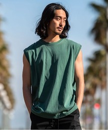『JEMORGAN LONG JOHNS/ジェーイーモーガンロングジョーンズ』16/- OE天竺ピグメントノースリーブ【+】