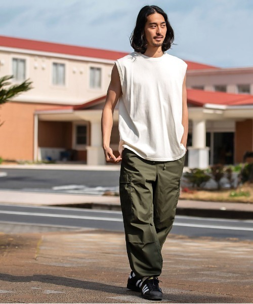 JEMORGAN(ジェーイーモーガン)の「『JEMORGAN LONG JOHNS/ジェーイーモーガンロングジョーンズ』16/- OE天竺ピグメントノースリーブ【+】(Tシャツ/カットソー・メンズ・サックスブルー/グリーン/ブラック/パープル/オレンジ/オフホワイト・XL/L/M)」の20枚目の写真