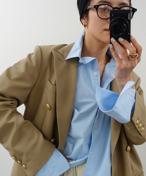 NOLLEY’S(ノーリーズ)の「【MAQWEL/マクウェル】オックスシャツ(シャツ/ブラウス・レディース・オフホワイト/カーキ/サックスブルー・FREE)」の13枚目の写真