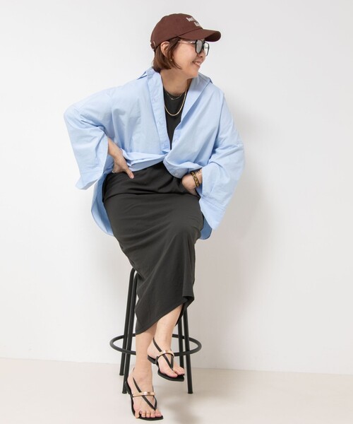 NOLLEY’S(ノーリーズ)の「【MAQWEL/マクウェル】オックスシャツ(シャツ/ブラウス・レディース・オフホワイト/カーキ/サックスブルー・FREE)」の15枚目の写真
